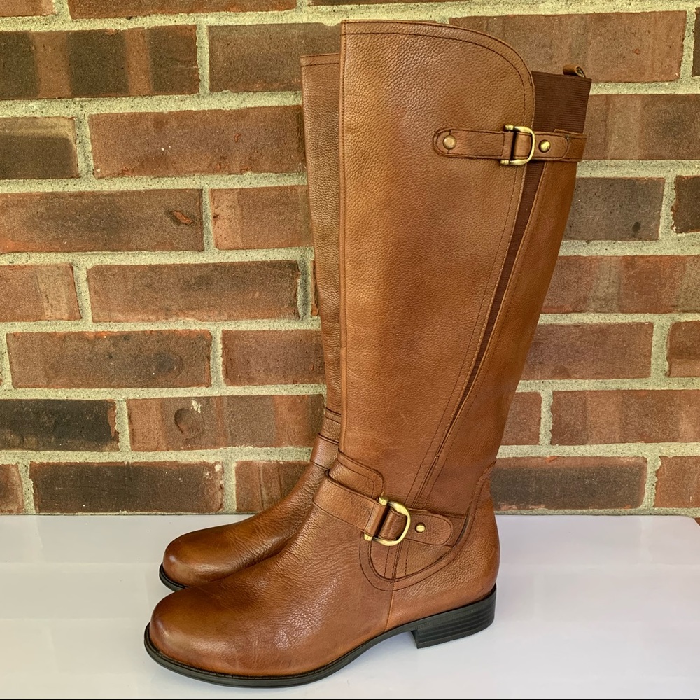 Naturalizer Jersey brown leather riding boots